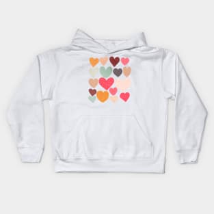 Sheer Valentines Love Hearts Kids Hoodie